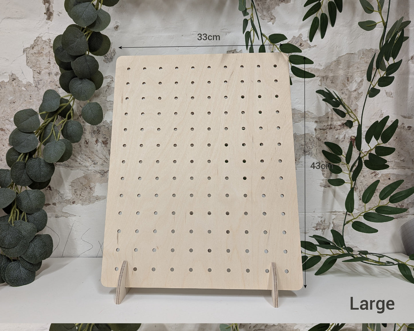 Small Wooden Pegboard - Multiple Sizes - Birch Plywood - Versatile and Stylish Display Solution