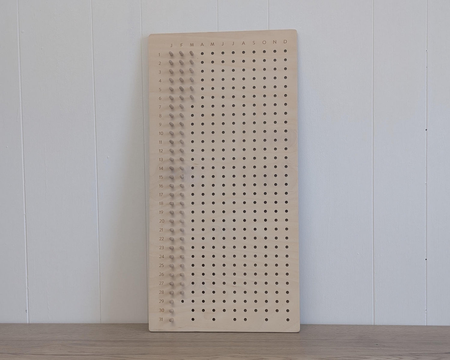 Mindfulness Habit Tracker – Wooden Daily Wellness Board – FSC Natural Birch – Wall Mounted or Freestanding – Meditation Self-Care Montessori