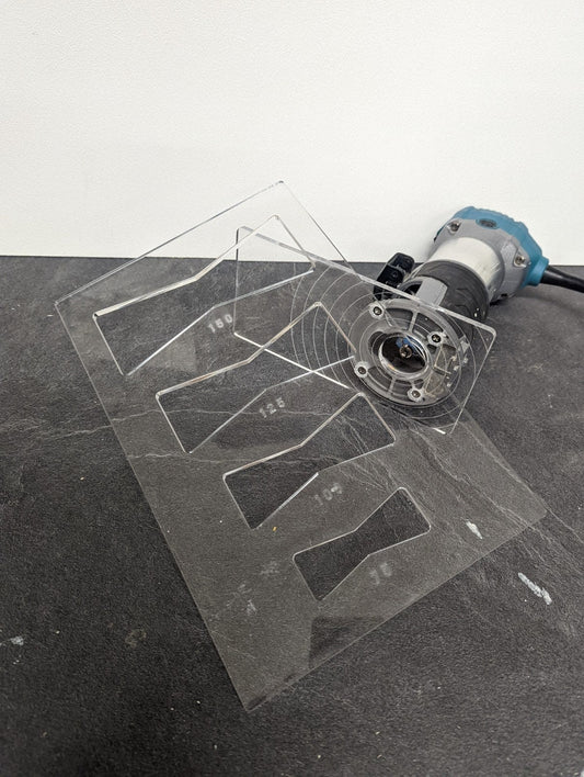 Acrylic Bow Tie Joint Router Jig - Butterfly Dutchman Inlay Mortice - 4 sizes