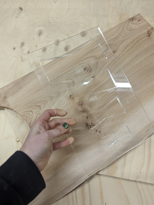 Acrylic Bow Tie Joint Router Jig - Butterfly Dutchman Inlay Mortice - 4 sizes