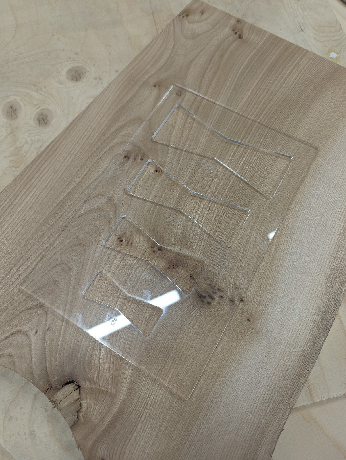 Acrylic Bow Tie Joint Router Jig - Butterfly Dutchman Inlay Mortice - 4 sizes
