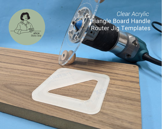 Acrylic Cutting Board Triangle Corners Router Jig - Clear Acrylic - Reusable - 3 sizes