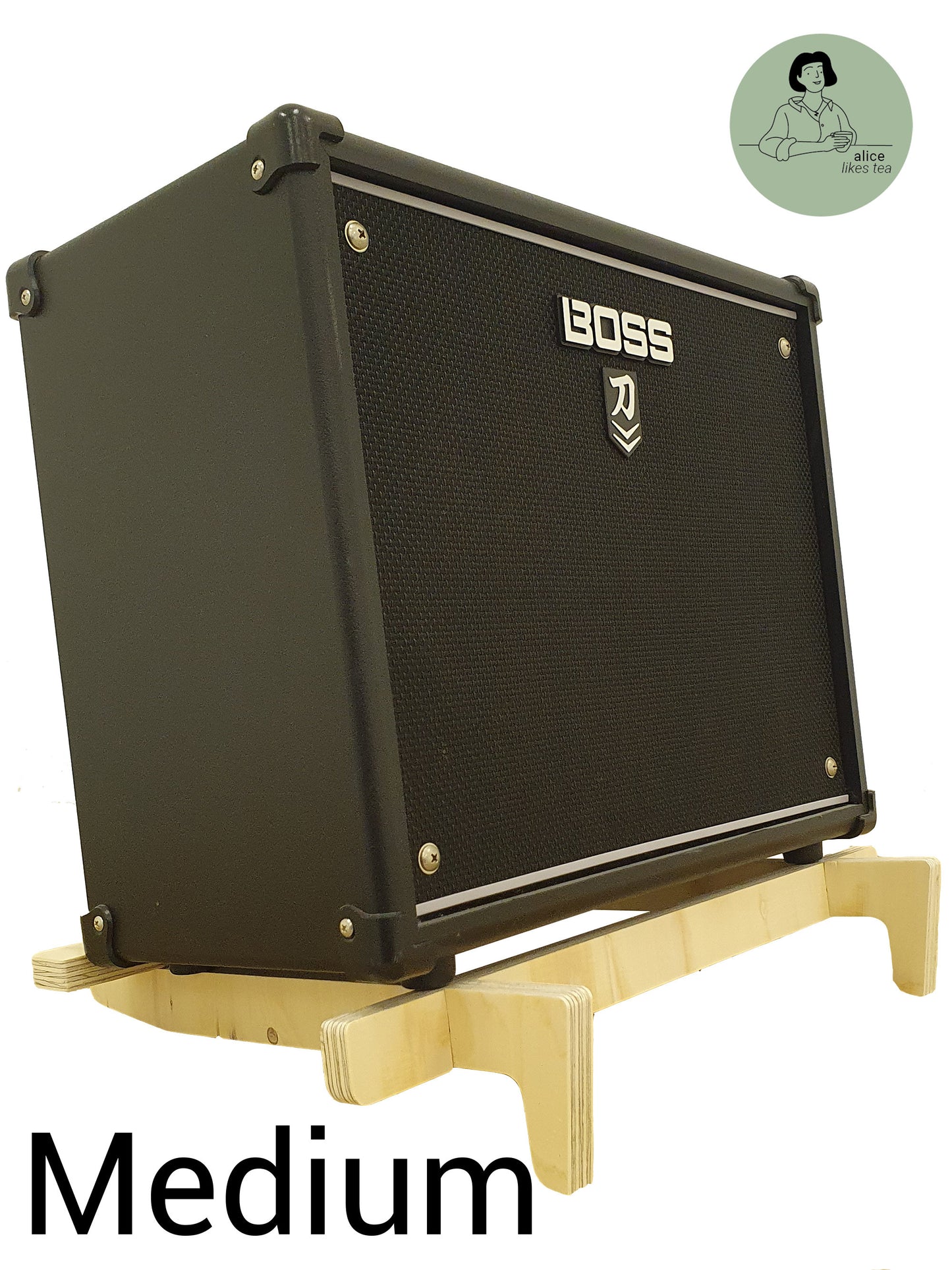 Premium Birch Ply Adjustable Portable Wooden Guitar Amp Stand - Various Sizes