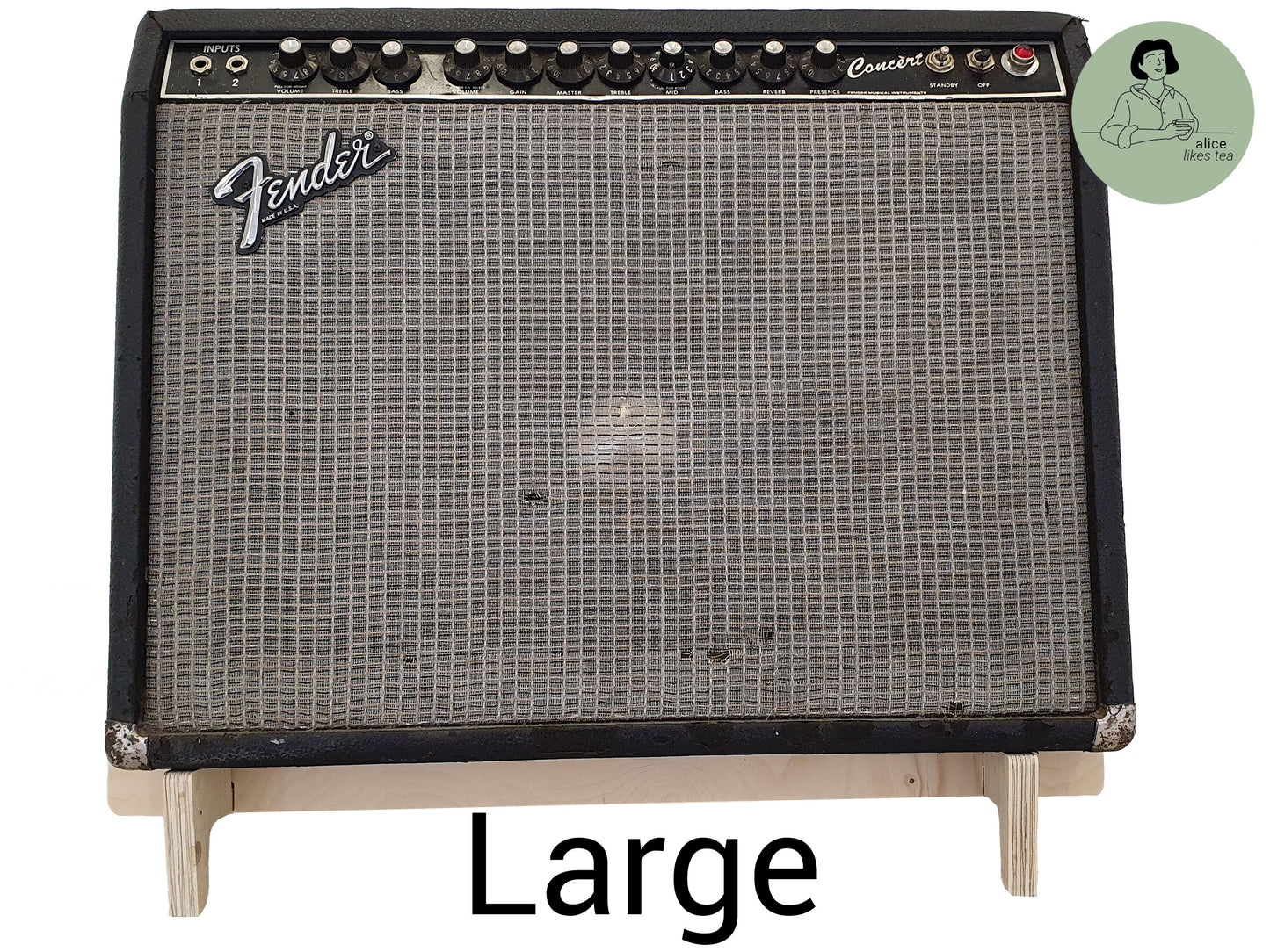 Premium Birch Ply Adjustable Portable Wooden Guitar Amp Stand - Various Sizes