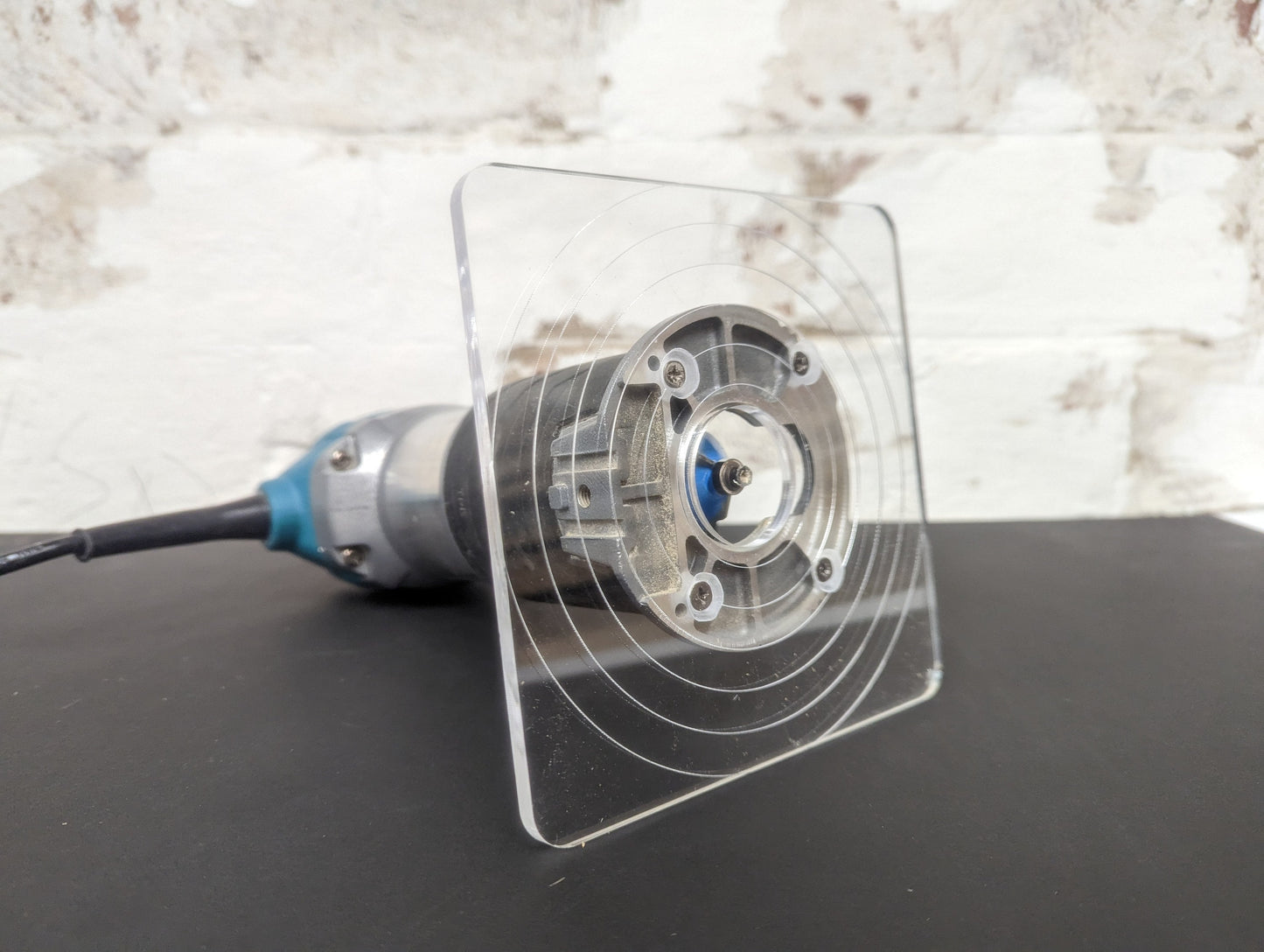 6" Large Square Makita Dewalt Katsu Router Base - Clear Acrylic