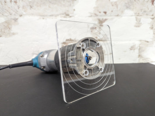 6" Large Square Makita Dewalt Katsu Router Base - Clear Acrylic