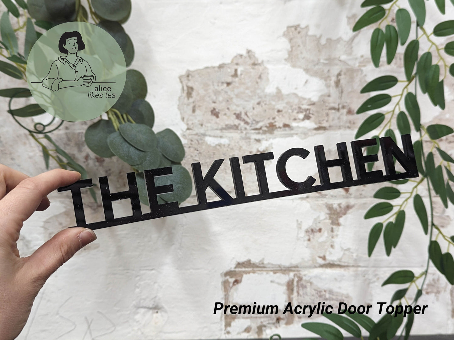 The Kitchen - Premium Acrylic Door Topper - Shelf Decor - Perfect Gift - Front Door Sign