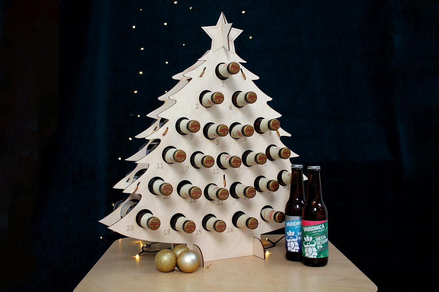 Bottle Christmas Tree Advent Calendar for Beer/Wine/Prosecco/Coca-Cola