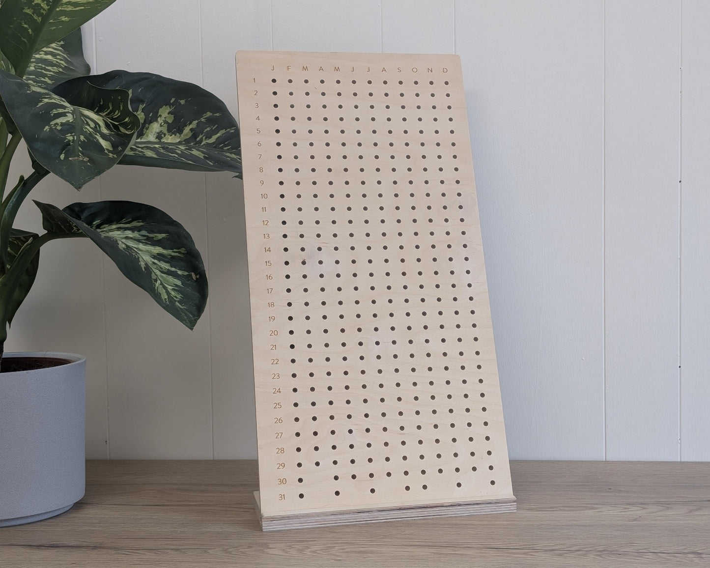 Mindfulness Habit Tracker – Wooden Daily Wellness Board – FSC Natural Birch – Wall Mounted or Freestanding – Meditation Self-Care Montessori