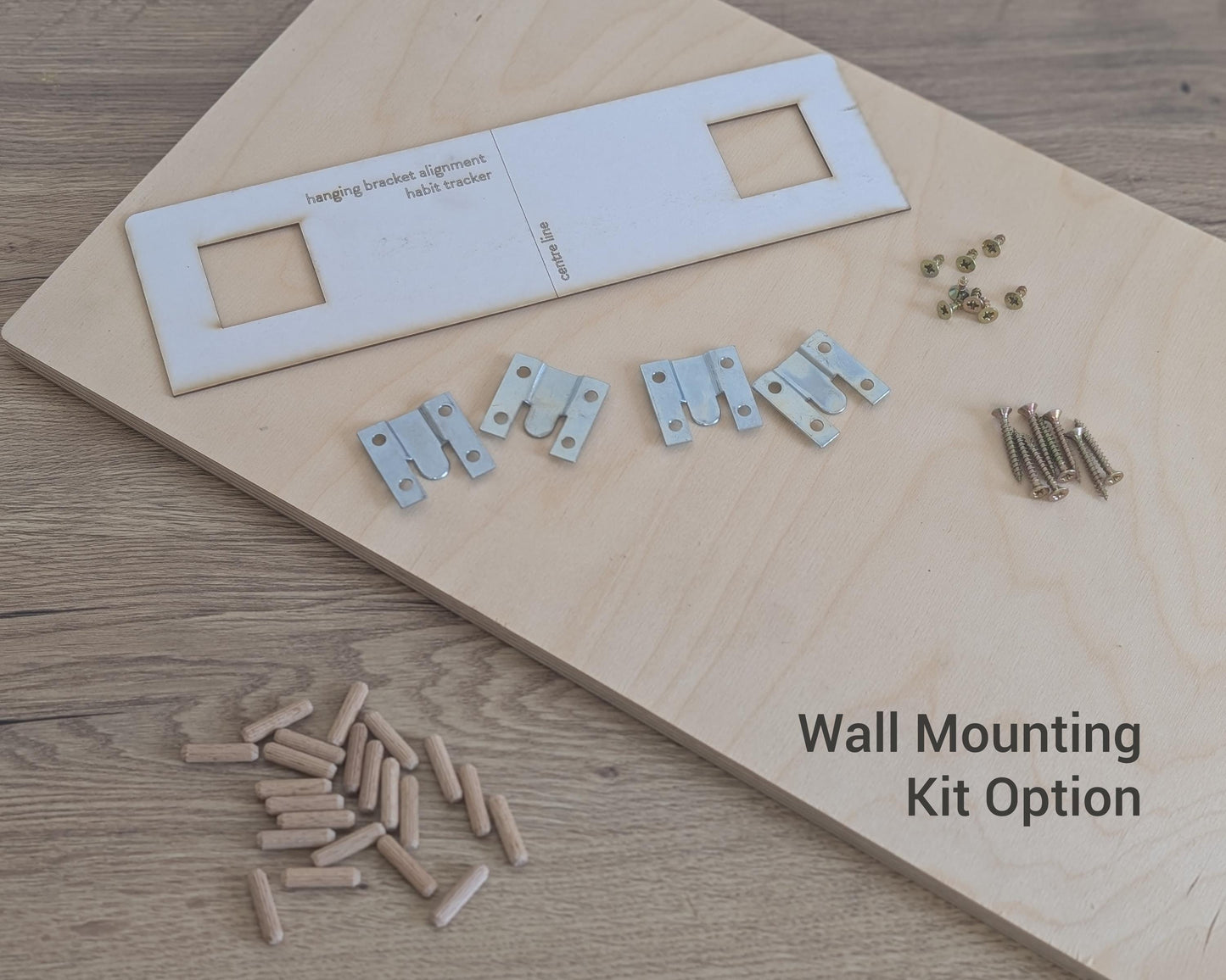 Mindfulness Habit Tracker – Wooden Daily Wellness Board – FSC Natural Birch – Wall Mounted or Freestanding – Meditation Self-Care Montessori
