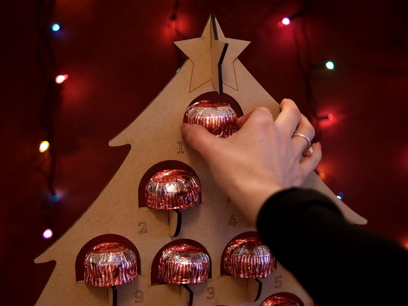 Tunnock’s Teacakes Advent Calendar Tree Reusable - Christmas Countdown - Fill Your Own