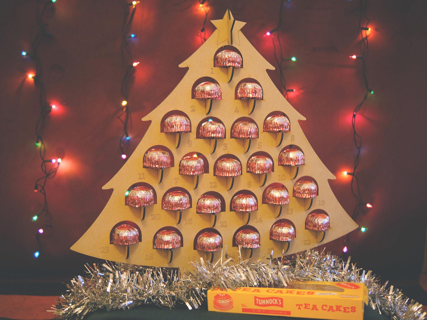 Tunnock’s Teacakes Advent Calendar Tree Reusable - Christmas Countdown - Fill Your Own