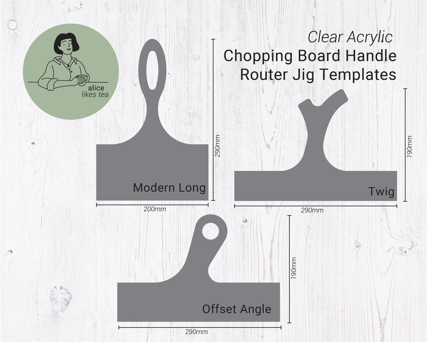 Acrylic Cutting Board Router Jig - Clear Acrylic - Reusable