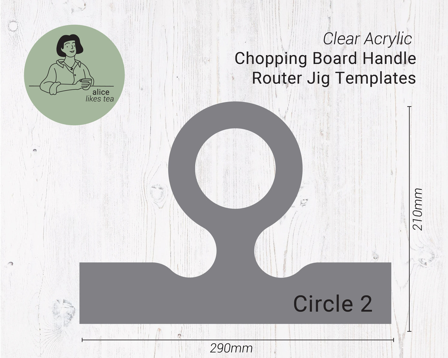 Acrylic Cutting Board Router Jig - Clear Acrylic - Reusable