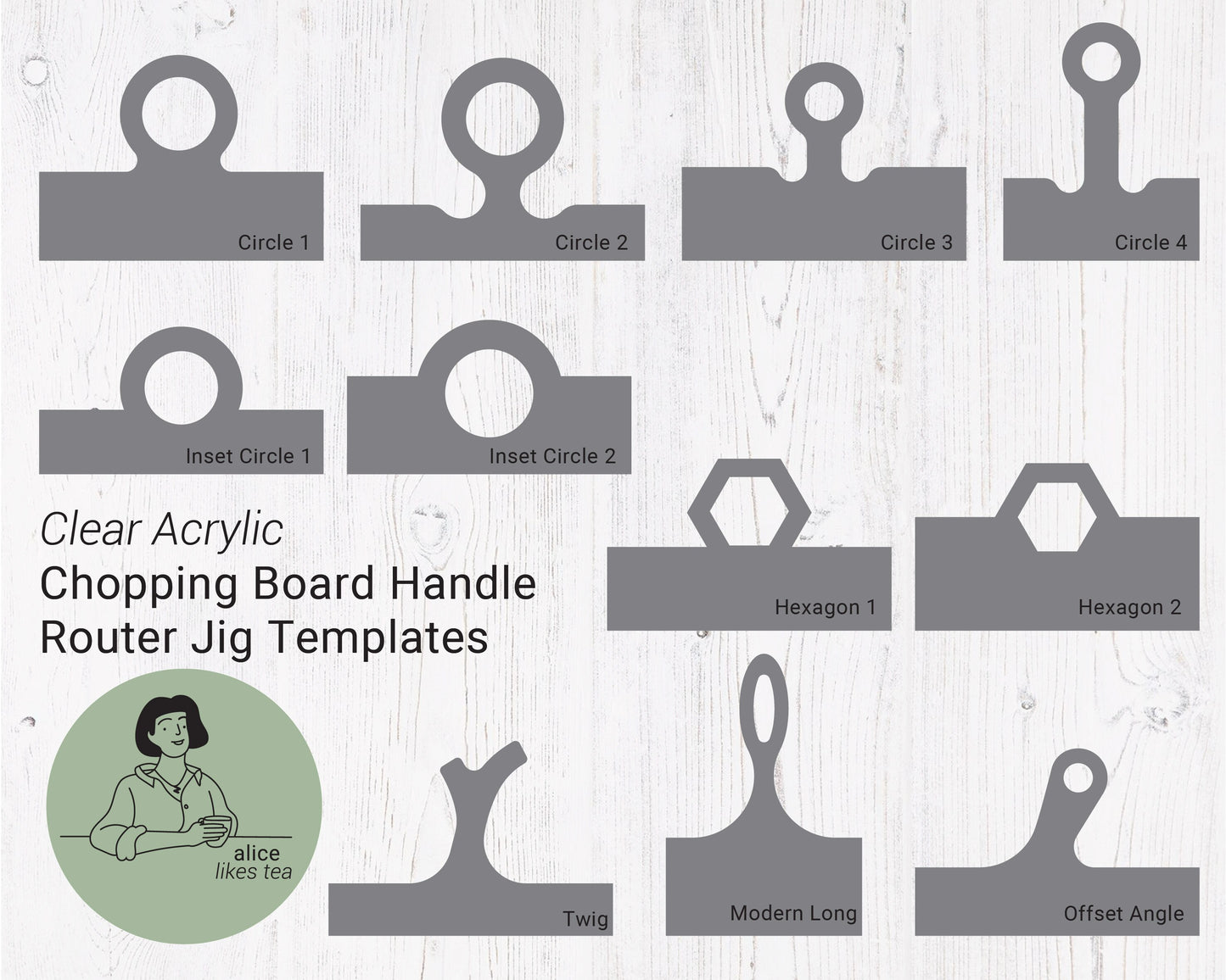 Acrylic Cutting Board Router Jig - Clear Acrylic - Reusable