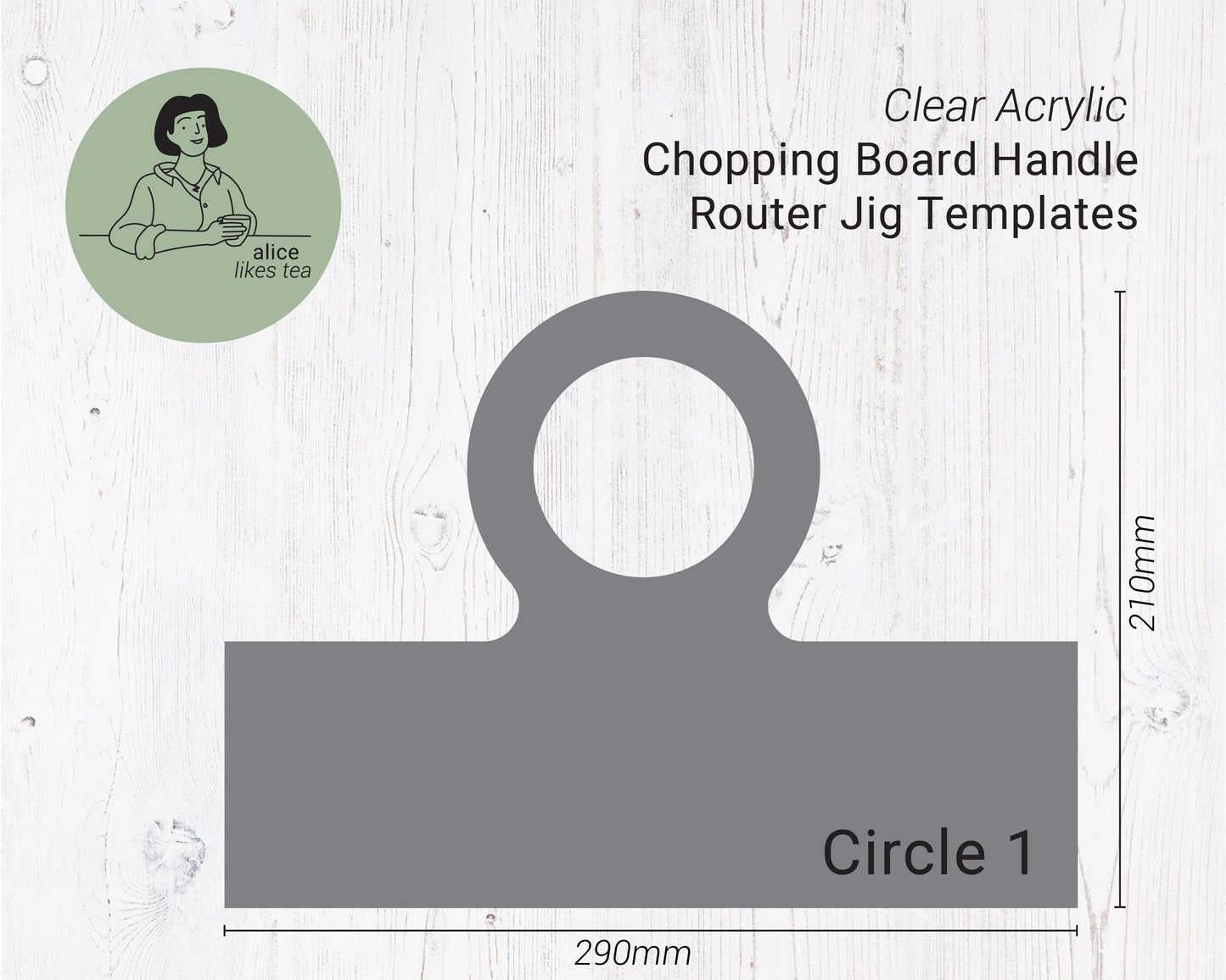 Acrylic Cutting Board Router Jig - Clear Acrylic - Reusable