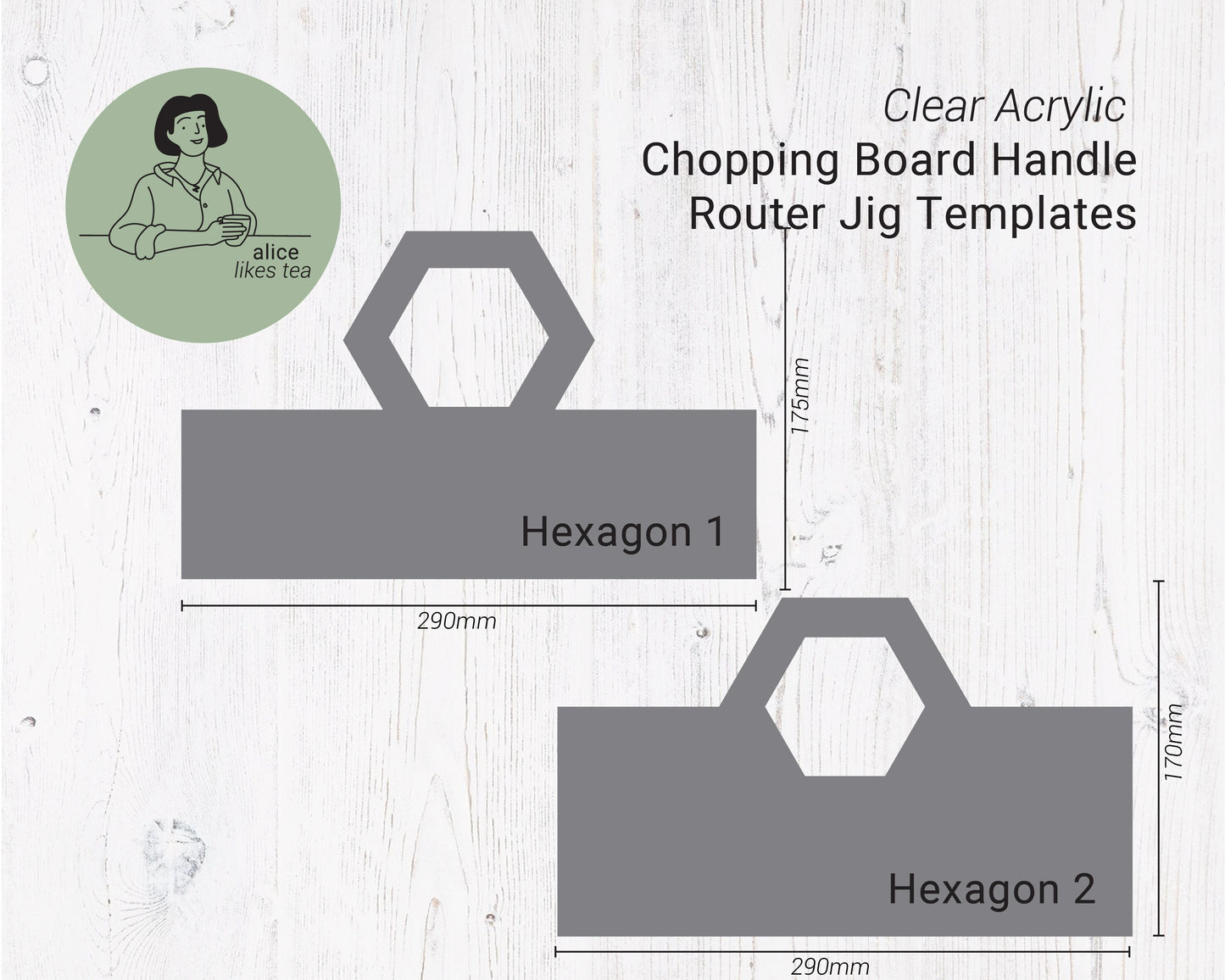 Acrylic Cutting Board Router Jig - Clear Acrylic - Reusable