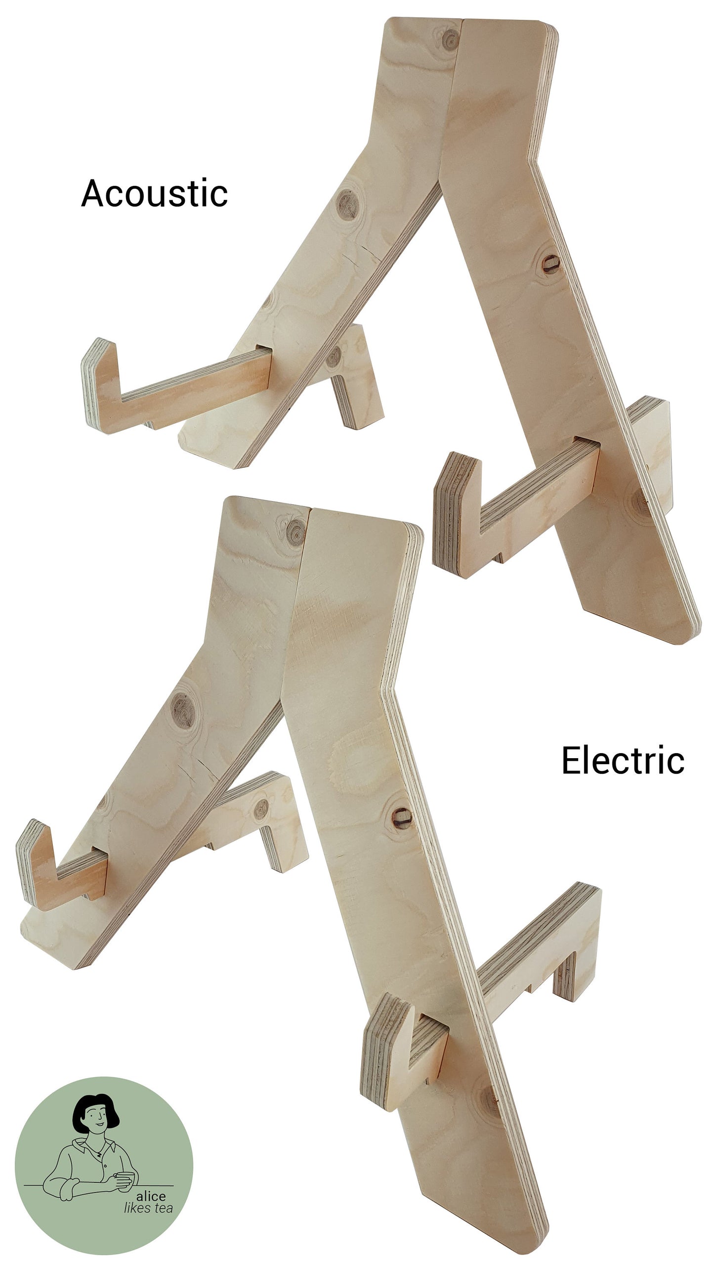 Adjustable Portable Wooden Guitar Stand